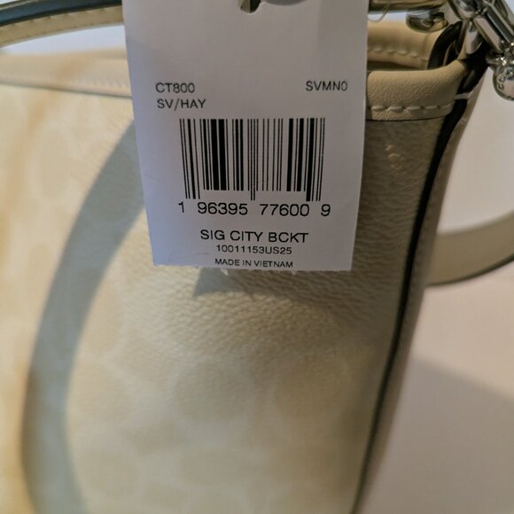 COACH CITY BUCKET BAG IN SIGNATURE CANVAS-CT800 - Picture 9 of 9